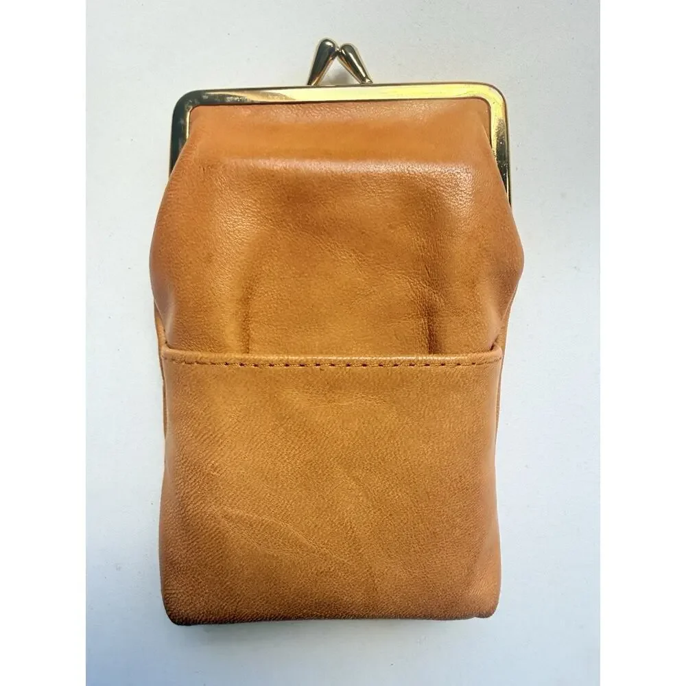 Vintage Leather Tobacco Pouch Cigarette Case Coin Purse Tooled Kiss Lock Swiss
